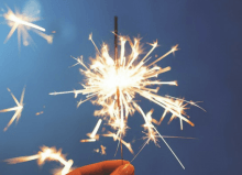 hand holding a sparkler