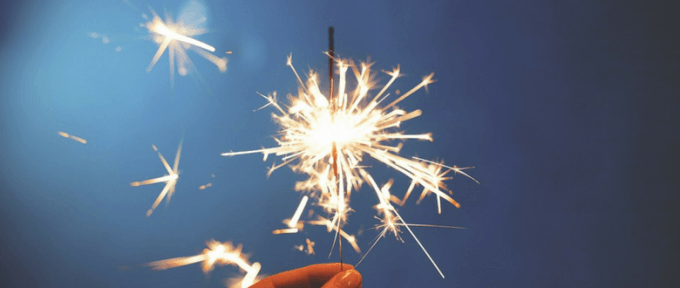 hand holding a sparkler