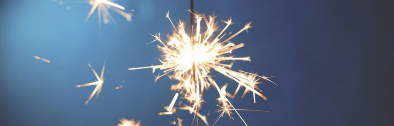 hand holding a sparkler