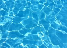 blue clear water in swimming pool