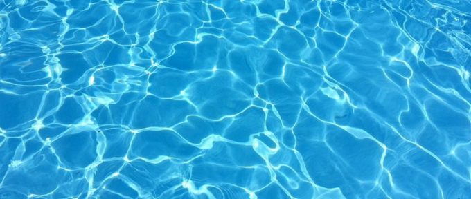 blue clear water in swimming pool