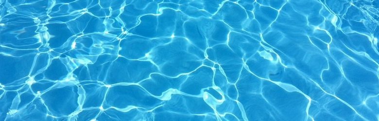 blue clear water in swimming pool