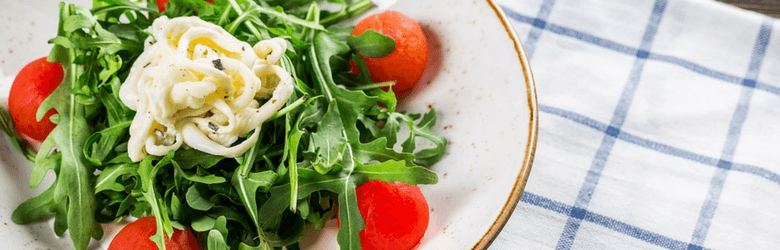 tomatoes salad and pasta dish