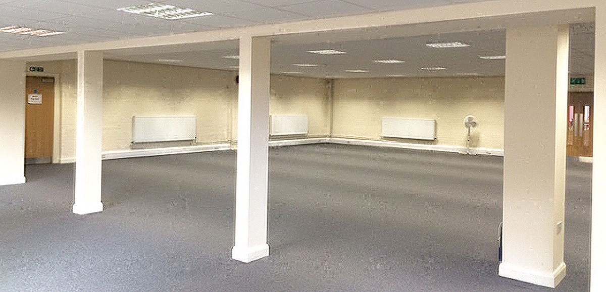 large empty room for office space at redbank house