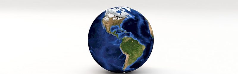 blue and green globe of the world