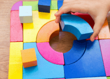 colourful sensory puzzle pieces