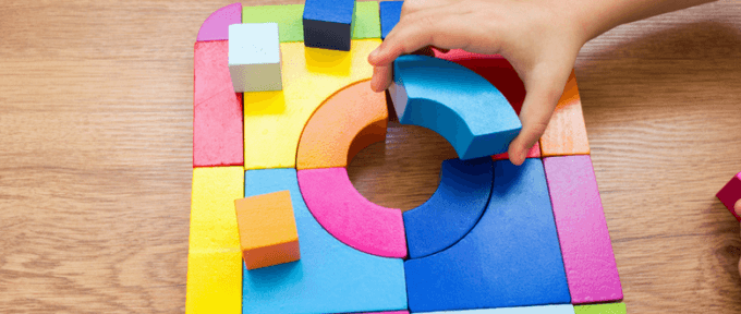 colourful sensory puzzle pieces