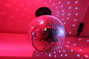 disco ball sensory redbank house with pink lighting