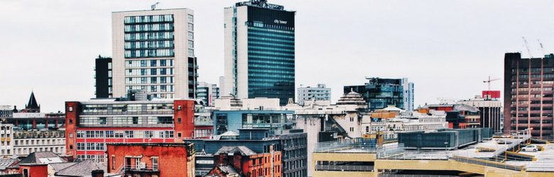 manchester city centre building shot