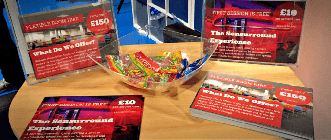 redbank house stand at kidz to adultz north with sweets and postcards