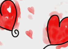 hearts drawing