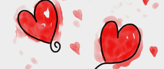 hearts drawing